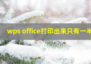 wps office打印出来只有一半